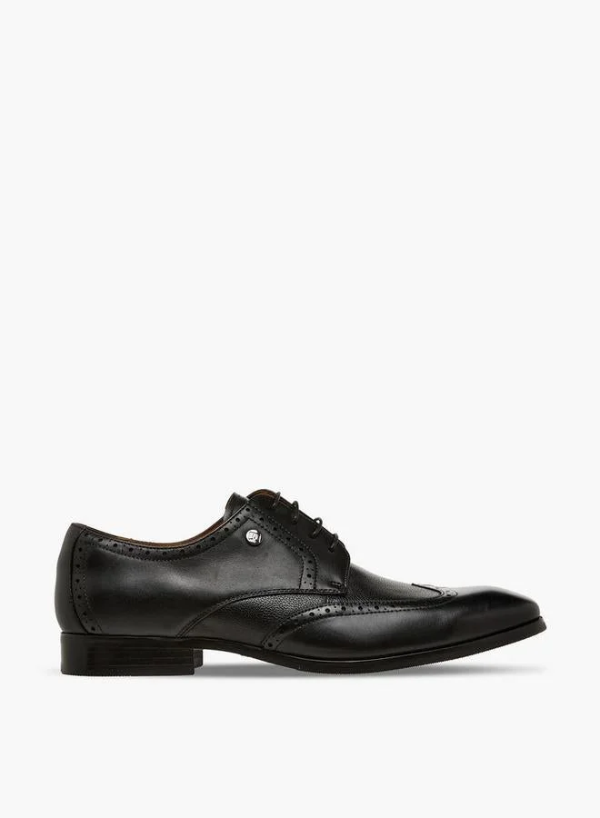 DUCHINI Men Lace-Up Leather Derby Shoes